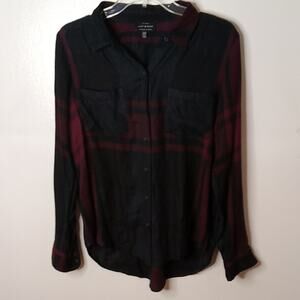 Lucky Brand Plaid Button-Up Shirt - Women's Medium - Red Black